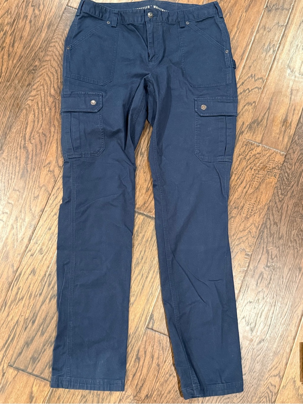 Women's DuluthFlex Fire Hose Slim Leg Cargo Pants size 12/35 Navy